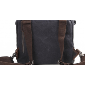 (24) P15 CYRIELLE™ Damski plecak  płótno - skóra naturalna. Kolor: brązowy